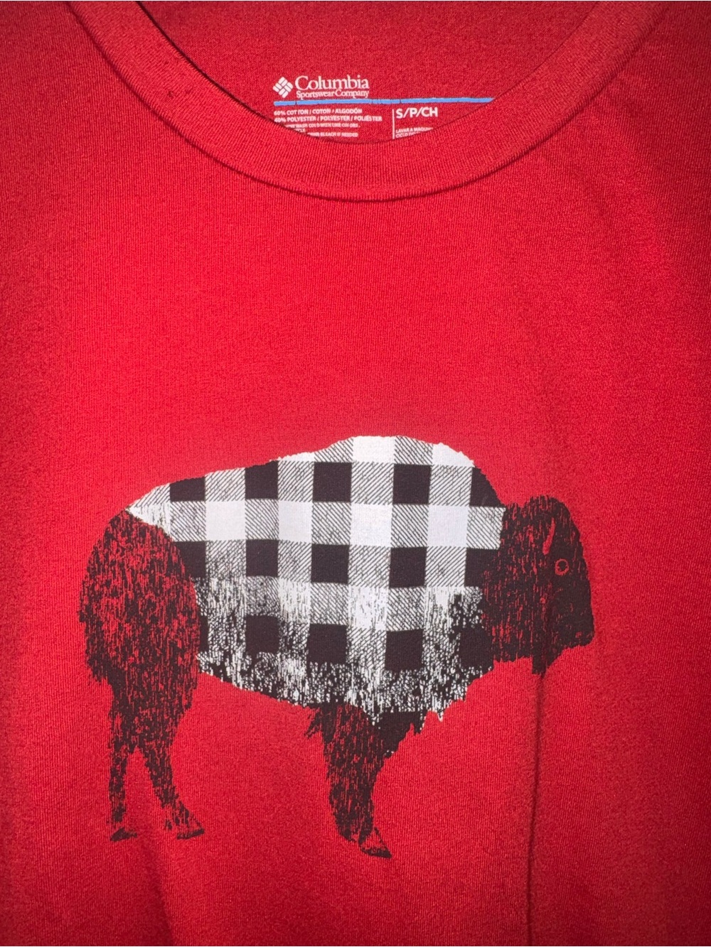 Columbia Men’s Red Long-Sleeve Buffalo Graphic Tee